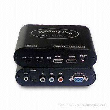 HDMI to Ypbpr VGA Audio S/PDIF Converter, Supports 1,080P Resolution